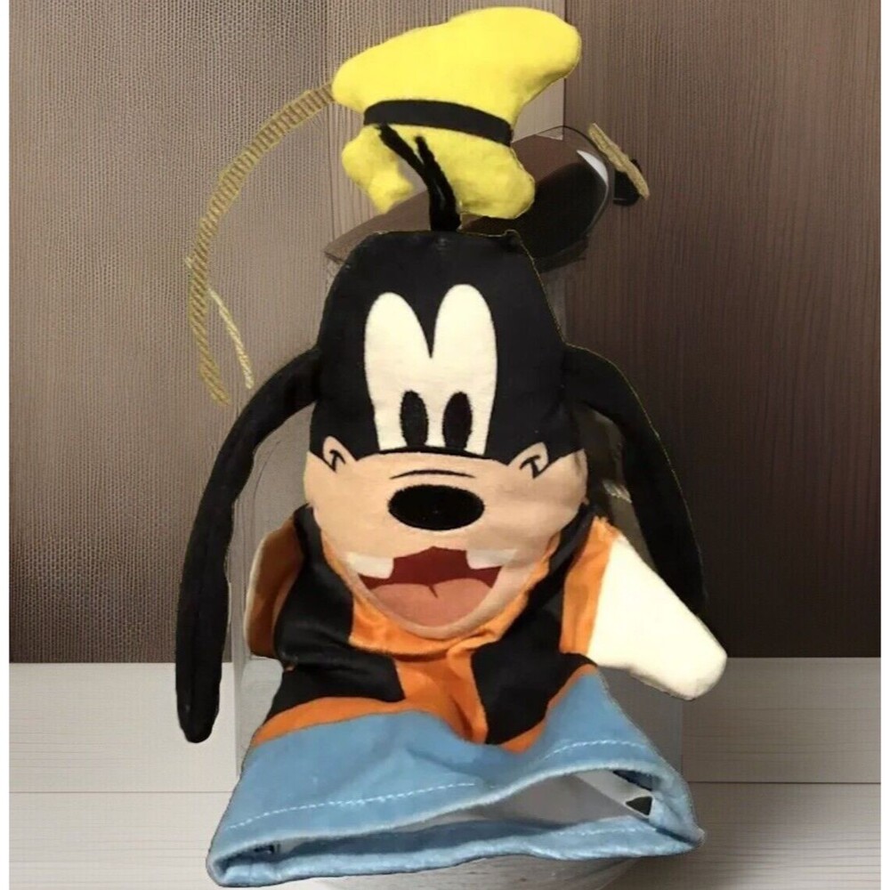 Vintage Disney Parks GOOFY Plush Hand Puppet Flat Fabric Stuffed Toy Retro 12"